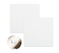 2 unidades de tapa ciega, tapa ciega, interruptor de luz, doble placa ciega, cubierta ciega blanca, empotrada, sin marco, para enchufes o interruptores no utilizados