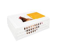 2 unidades de transporte para aves de corral, jaula de transporte de pollo con asas de transporte