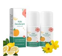 2 Unidades Desodorador Infantil Roll On, Desodorante Antitranspirante Natural Para Niños Y Adolescentes, Fragancia De Vainilla Y Cítricos En Roll-On, Desodorantes En Rolls-Ons Para Las Axilas Climas