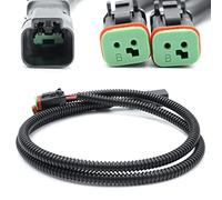 2 unidades en forma de Y salidas duales Deutsch DT DTP DT06-2S adaptadores de 2 pines conectores arnés de cableado de extensión para luz de trabajo LED, barra de luz, luces de cápsula, luces