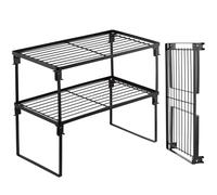 [2 unidades] Estante apilable de almacenamiento de cocina estante de almacenamiento para especias organizador de almacenamiento estantes de cocina mostrador de cocina y estante organizador de gabinete