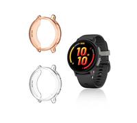 (2 unidades) Funda para Garmin Bounce 2, yystao TPU semirsembrado Funda Compatible con Garmin Bounce 2, Absorbe los golpes, Ligera, Naranja y Transparente