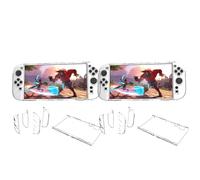 2 Unidades Funda rígida transforente de PC Fora Nntendo Swtch 2, Carcasa Dividida Tipo Skin, Cubierta Protectora anticaídas y antirayaduras, Resistente a Impactos