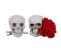 2 unidades Halloween Blanco Esqueleto Pinzas para el pelo Día de los Muertos Esqueleto Rosa Roja Pinza para el pelo para Mujeres y Niñas