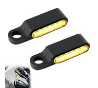 2 Unidades Intermitentes LED Moto Universal Faros Led Secuencial 12V 6 LEDS Estructura en Aluminio fundido IP67 Impermeable Compatibles con Harley Sportster Dyna Honda Shadow Kawasaki Vulcan Yamaha