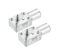 2 unidades JGY370 DC 6V 12V 24V Motor reductor de tornillo sin fin reversible 6 mm eje en forma de D de alto par motor de reducción de caja de engranajes (50 rpm, 12 V)