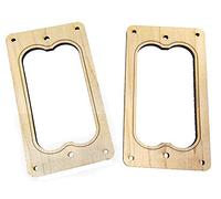 2 unidades. Juego de 4 anillos para pastillas Humbucker de tamaño completo, estilo 2, para elegir entre 4 tipos de madera.