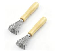 2 unidades limpiadoras de cepillo para el cabello, cepillo de limpieza con mango de madera, mini cepillo para el cabello, cepillo de limpieza para quitar los pelos de los cepillos, peines y alfombras