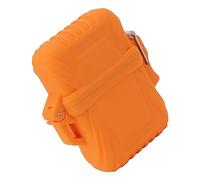 2 unidades linterna caso encendedor IP56 resistente al agua seguro portátil linterna linterna cubierta para exterior camping viajes (naranja)