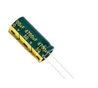 2 unidades/lote de condensadores electrolíticos de aluminio de alta frecuencia, 50 V, 4700 UF, 18 x 35 mm, baja ESR e impedancia.