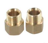2 unidades M22 de 15 mm a M22 14 mm hembra adaptador de alta presión de latón, 4500 PSI para conexión de manguera, accesorio de rosca resistente para máquinas de limpieza