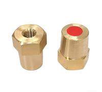 2 unidades M6 M8 para m10 3/8 pulgadas adaptador de terminal de batería de latón, conector roscado para coche, camión, barco, conector de batería de cobre, convertidor (M8)