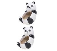 2 Unidades Maceta Forma De Panda Cactus Suculentas Decoración