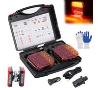 2 Unidades MagnéTicas InaláMbricas Pilotos Traseros Remolque LED, Kit Luces Remolque PortáTiles, Recargables E Impermeables Para Remolques, Camiones, Barcos Y Caravanas