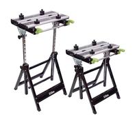 2 Unidades Mesa De Trabajo Profesional Baumarktplus Aluminio Spanntisch Plegable