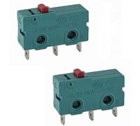 2 unidades, micropulsadores de 3 pines, 250 V, 5 A, 2 posiciones ON/ON, interruptor de límite, interruptor de cambio, microinterruptor sensible al tacto, para mecánica, dispositivos electrónicos,