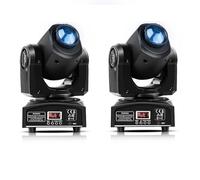 2 unidades Mini 30 W Lyre LED Moving Heads Cabeza Móvil, RGBW LED Luz de Escenario DMX512 9/11CH Control de Sonido para Disco DJ Party Clubs