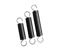 2 unidades Muelle de tensión para gancho de tira de acero para muelles, Longitud 150mm Diámetro exterior 12mm Diámetro del alambre 1.4mm, Negro, 1.4x12x150mm