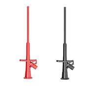 2 unidades multímetro cable sonda de prueba, aislado 10 A, pinza de cocodrilo, sonda de prueba profesional aislada rápida, gancho de prueba con conector banana de 4 mm, para pruebas eléctricas, 1000