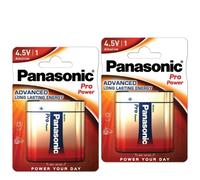 2 PANASONIC 3LR12 PRO POWER AVANZADAS ALCALINAS BATTERIES 4.5V MN1203 1BL 2028