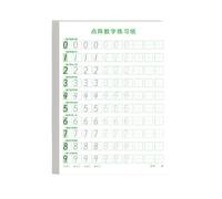 2 unidades - Papel de ejercicio especial para caligrafía, números de pinyin prácticos para estudiantes