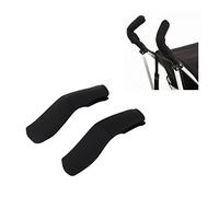 2 unidades par apoyabrazos cochecito universal negro el¨¢ protector antipolvo cubierta mango para cochecito beb¨¦, compatible con Bugaboo, Babyzen, Uppababy