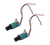 2 unidades para controlador de ventilador pwm con interruptor, módulo de 4 cables CC 12 V 3 A para reducción de ruido de chasis de PC, potenciómetro ajustable de 26 x 20 mm (A)