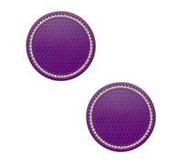 2 Unidades Posavasos para Coche para Hyundai I10 2021-2024, Redondas Posavaso Aislamiento TéRmico Taza Posavaso Tapete Interiores Accesorios,Purple