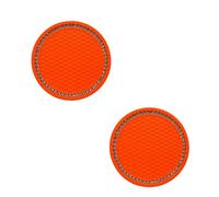 2 Unidades Posavasos para Coche para VW Caddy 2K Maxi 2003-2010 2011 2012 2013-2019, Redondas Posavaso Aislamiento TéRmico Taza Posavaso Tapete Interiores Accesorios,Orange