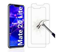 [2 unidades] Protector de cristal blindado compatible con Huawei Mate 20 Lite vidrio laminado duro templado 9H cristal transparente anti-arañazos anti-aceite