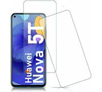 [2 unidades] Protector de pantalla compatible con Huawei Nova 5T Tanque Vidrio Templado Duro 9H Cristal Transparente Antiarañazos Anti-Aceite