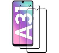 [2 Unidades] Protector de Pantalla compatible para Samsung Galaxy A31, Vidrio Templado, Sin Burbujas, pantalla completa, 9H Dureza, Resistente a Arañazos