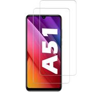 [2 unidades] Protector de pantalla de cristal blindado compatible con Samsung Galaxy A51, protector de pantalla de cristal 9H, 100% sensor de huellas dactilares Nano