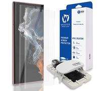 [2 unidades] Protector de pantalla Whitestone Dome Glass para Samsung Galaxy S22 Ultra tecnología de dispersión líquida [kit fácil de instalar] protector de pantalla