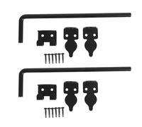 2 Unidades Puerta de tierra pestillo 12 pulgadas acero al carbono Heavy Duty doble puerta perno caña para casa valla seguridad