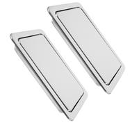 2 Unidades Rectangular Acero Inoxidable Para Basurero En Gabinetes