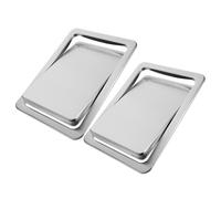 2 Unidades Rectangular Empotrada Para Basurero Acero Inoxidable