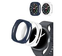 (2 unidades) Schutzhülle für Samsung Galaxy Watch 8 40mm, yystao TPU-Hohlpanzer-Uhrenschutz hülle kompatibel mit Samsung Galaxy Watch 8 40mm, Stoßdämpffend, Leichtgewichtig, Weiß & Blau