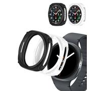 (2 unidades) Schutzhülle für Samsung Galaxy Watch 8 44mm, yystao TPU-Hohlpanzer-Uhrenschutz hülle kompatibel mit Samsung Galaxy Watch 8 44mm, Stoßdämpffend, Leichtgewichtig, Schwarz & Weiß