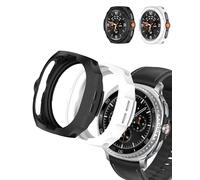 (2 unidades) Schutzhülle für Samsung Galaxy Watch 8 Classic 46mm, yystao TPU-Hohlpanzer-Uhrenschutz hülle kompatibel mit Samsung Galaxy Watch 8 Classic 46mm, Schwarz & Weiß