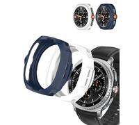 (2 unidades) Schutzhülle für Samsung Galaxy Watch 8 Classic 46mm, yystao TPU-Hohlpanzer-Uhrenschutz hülle kompatibel mit Samsung Galaxy Watch 8 Classic 46mm, Weiß & Blau