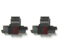 (2 Unidades) Sharp el-1750 V Sharp el-1801 V Rollo de Tinta para calculadora, Color Negro y Rojo, Compatible, IR-40T