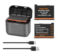 2 Unidades Shentec 2000mAh Insta360 X3 Batería y Cargador para Insta360 One X3,Juego de Repuesto Compatible con cámara Insta360 X3