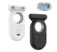 [2 unidades] Soporte de rastreador GPS para Samsung, MOWYEOK de silicona suave, soporte oculto compatible con Samsung Galaxy Smarttag2, adecuado para llaves, cartera, equipaje (negro y blanco)