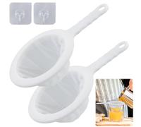 2 Unidades Tamiz Fino Con Mango 200 Malla Filtro Filtro Tamiz De Malla Fina, Colador De Malla Fina De Nailon De Plástico Ultrafino,iltro De Embudo Para El Hogar, Colador De Mano