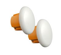 2 unidades Tapa de pared hueca, caja de derivación blanca, caja de cubierta, caja de conexión, caja de distribución, tapa de enchufe, roseta, cubierta ciega, ultraplana, altura 1,5 cm