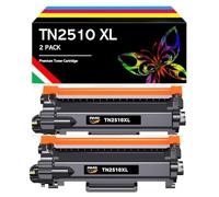 2 unidades TN2510XL 3000 páginas Tóner de alta capacidad compatible para Brother HL-L2400DWE, HL-L2445DW, DCP-L2620DW, DCP-L2660DW, DCP-L2665DW, MFC-L2800DW, MFC-L2827DWXL, MFC-L2835DW, MFC-L2860DW. E