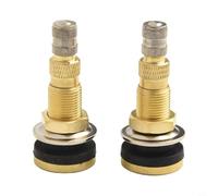 2 unidades TR618A válvulas de neumáticos sin cámara de cobre para orificio de llanta de 16 mm, 53 mm de alto, para tractores y vehículos agrícolas, resistentes al óxido y al calor, color dorado