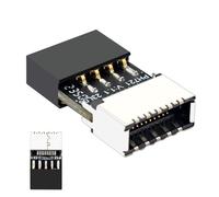 2 unidades USB 2.0 Header 9 pines USB placa base ampliación, cabezal de placa base a tipo E, conector USB 2.0 para placa base tipo C, conector convertidor de alta velocidad