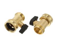 2 Unidades Válvulas De Corte De Latón Conector Para Manguera De